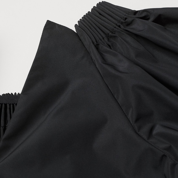 H&M Conscious Exclusive Voluminous Tunic Dress Black Taffeta Size EUR 34 / XXS - Picture 4 of 4